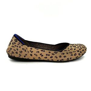 ROTHY'S Women's Brown Black Leopard Print Round Toe Ballet Flat Shoes Size 9